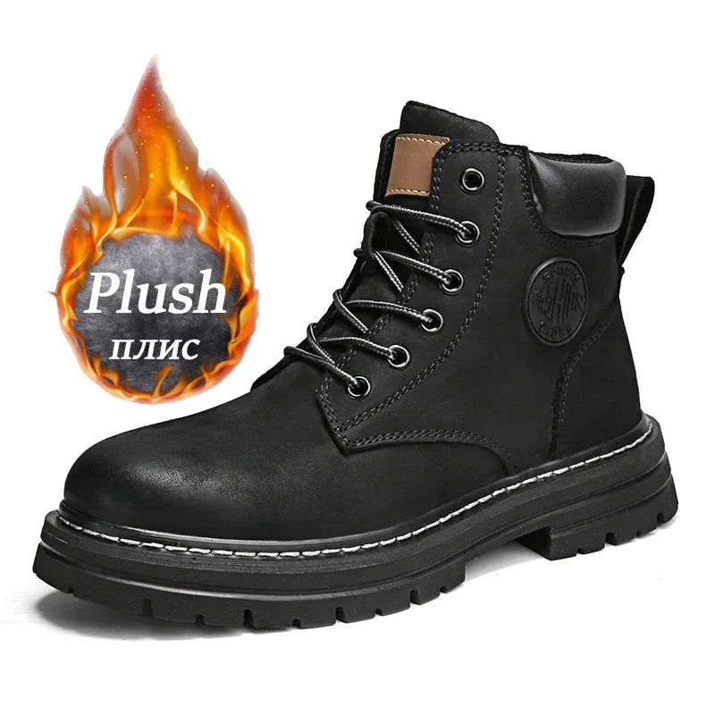High-Quality Men’s & Women’s Lace-Up Leather High Top Boots